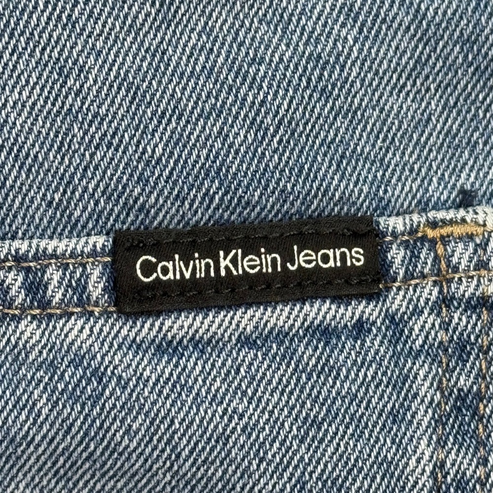 Y2K Calvin Klein Wide Leg Jeans Women's 25 Blue Medium Wash High Rise Baggy Fit - Picture 3 of 11